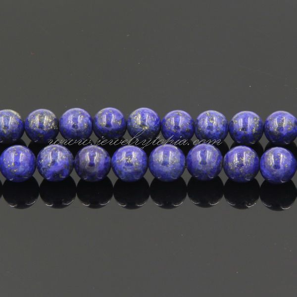 China Wholesale Natural Blue Lapis Lazuli Gemstone Beads Plain Round 4 6 8 10mm