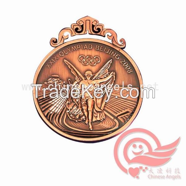 custom 3D medal,solid metal sports medal factory