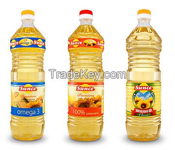 Sunflower oil refined and crude bulk, bottled 1 L. FOB Odessa