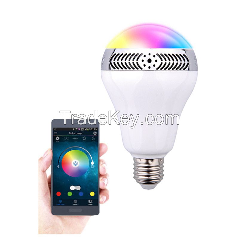 Smartphone cotrolled and infrared remote controlled RGBW Bluetooth led bulb light