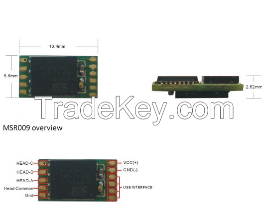 MSR009 Intermittent Data Collector Interruped Swipe Card Reader