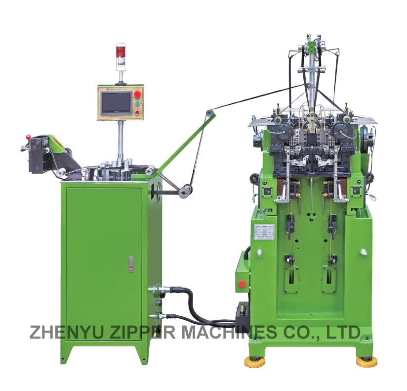 ZY-501M-F Y shape teeth double roll & side zipper making machine