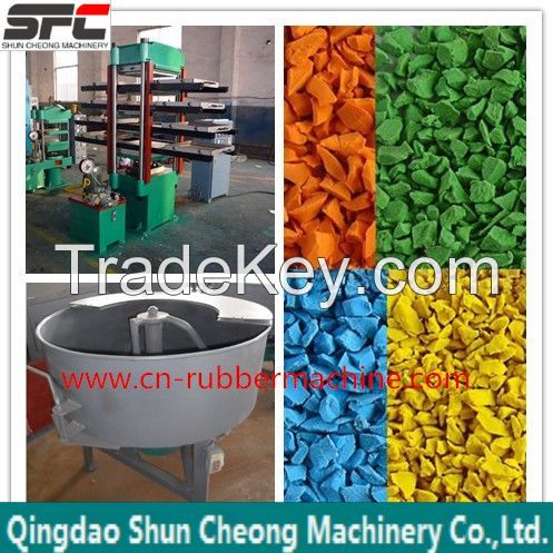 Rubber Tile Making Machine, Rubber Foor Tiles Vulcanizing Press Machine