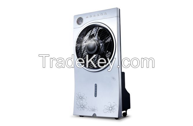 Japan popular box misting fan with remote control, FND display, timer and photocatalyst function