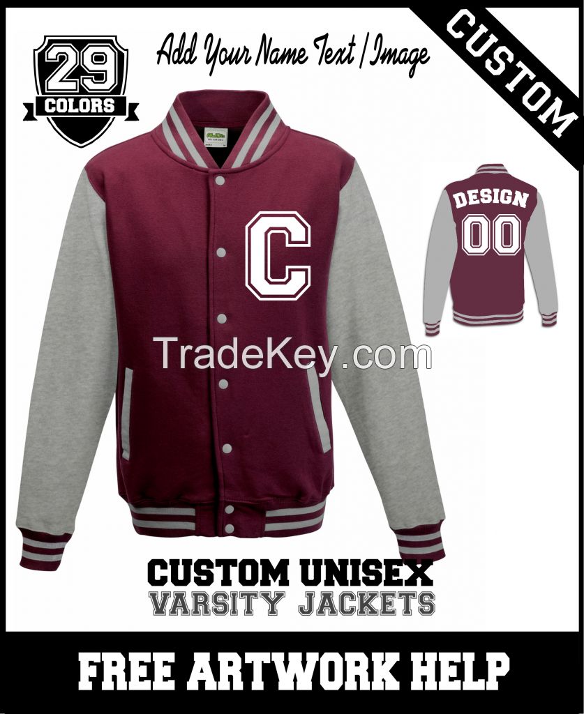 personalised American football baseball Letterman jacket