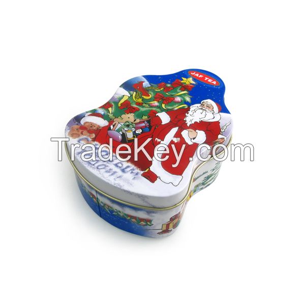 Christmas tree shape tin box for bonbon