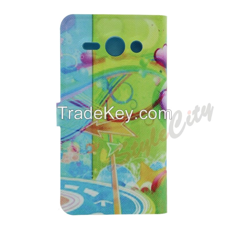 Floral Design Magetic Flip Leather Stand Case