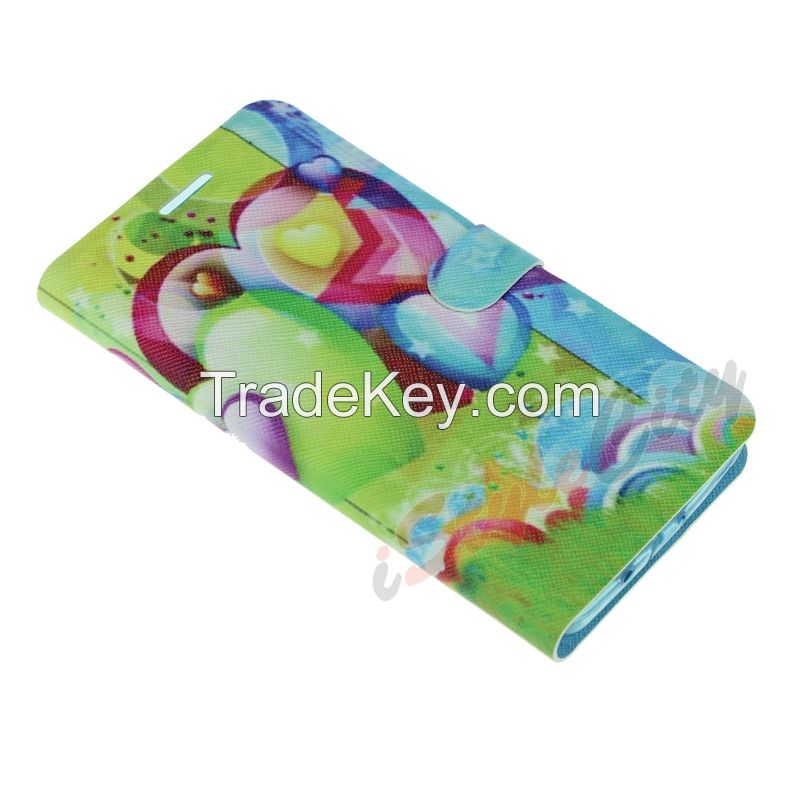 Floral Design Magetic Flip Leather Stand Case