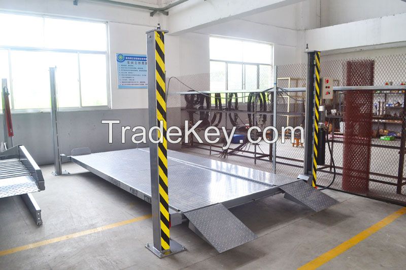 4 post car lift singie hydraulic and CE