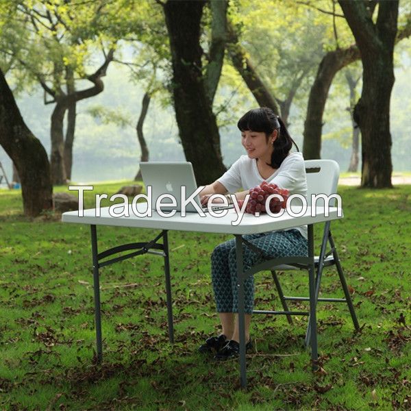 Outdoor kids study table/picnic table/portable computer table, 4ft plastic folding table