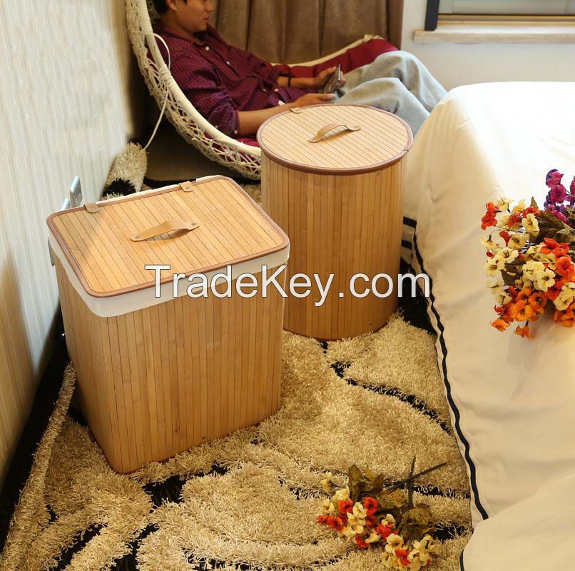 foldable bamboo laundry basket laundry hamper bamboo basket for ditry clothes