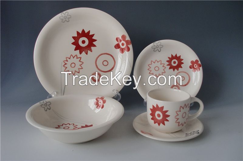 30pcs stoneware handpainted dinnerware dinner set