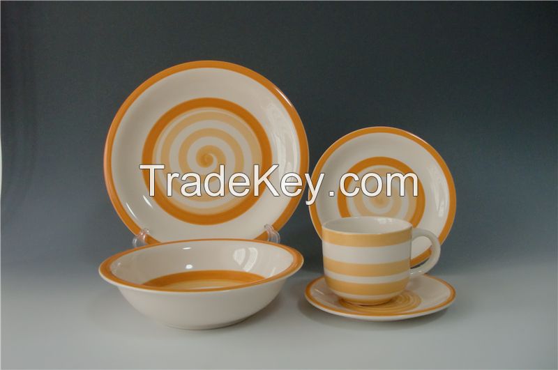 30pcs stoneware handpainted dinnerware dinner set