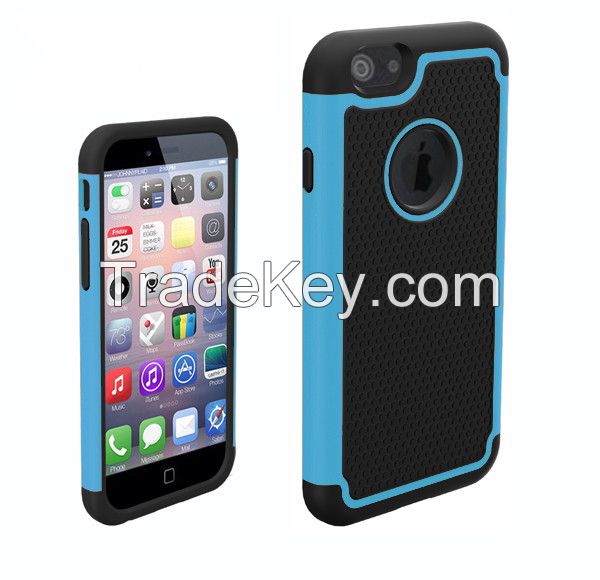 Silicone and PC moblie phone case for iphone 6