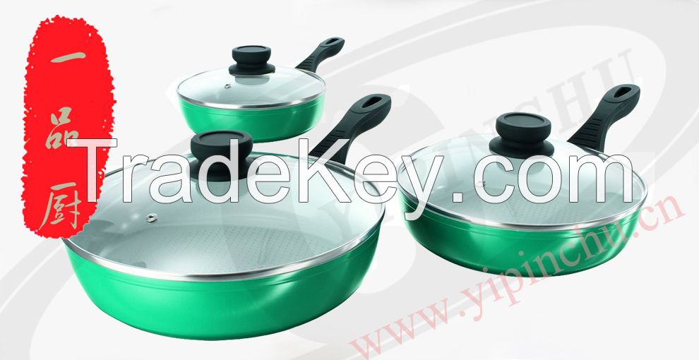 Forged  aluminum ceramic fry pan non-stick skillet