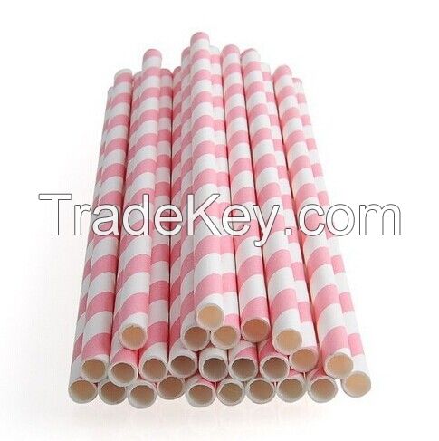 Factory Wholesale Drinking Straw, Paper Straws, Striped paper straws