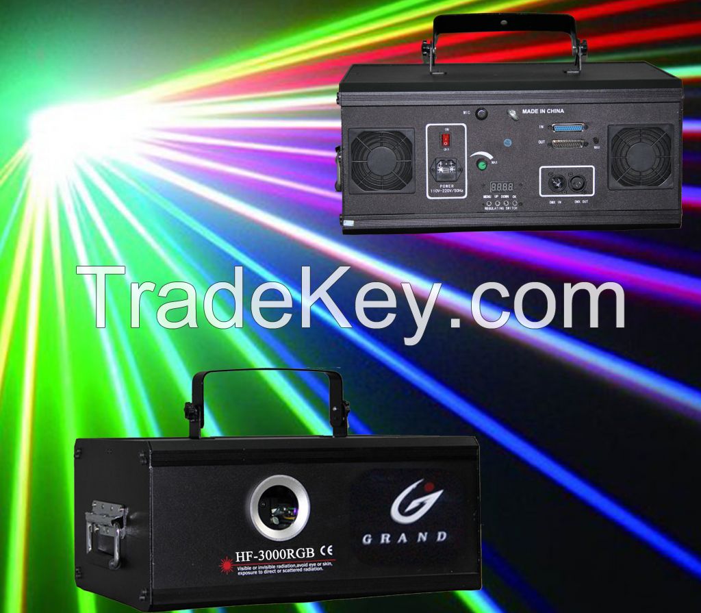 3W RGB laser show equipment for sale programmed PC controller SD card animation laser 