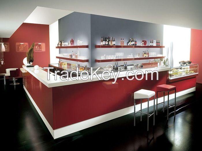 modern design pure acrylic solid surface bar counter