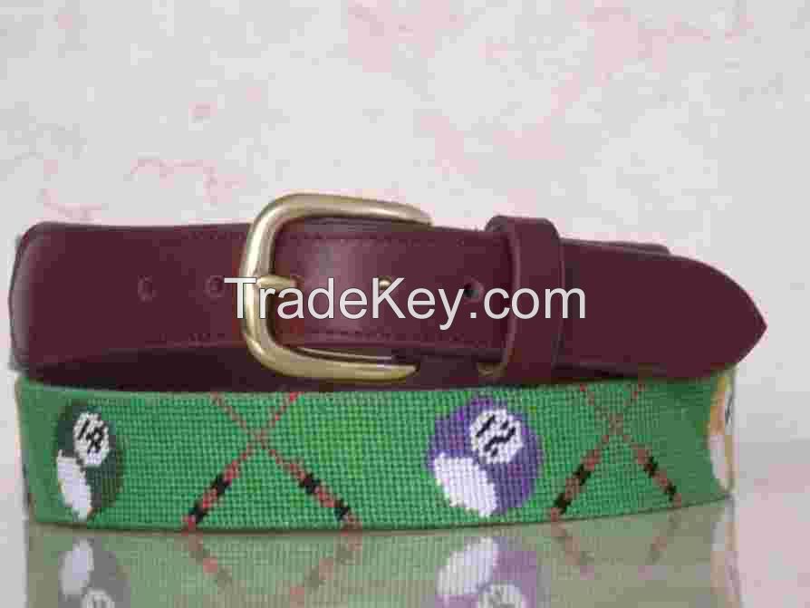 Needlepoint Belt With Custom Design