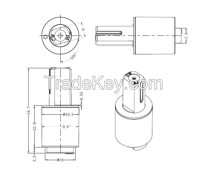 LF-36 Standard Shaft Rotary Damper With High Torgue