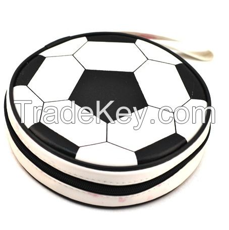 bootball shape round shape plastic CD case can custom logo