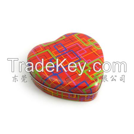 heart chocolate tin box for valentine