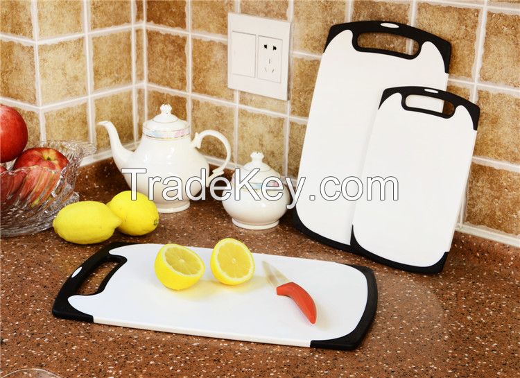 fashional design plastic cutting board with anti-slip