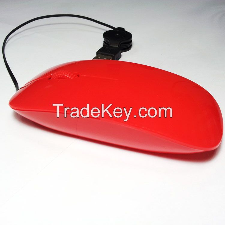 retractable 2.4Ghz wired optical mouse