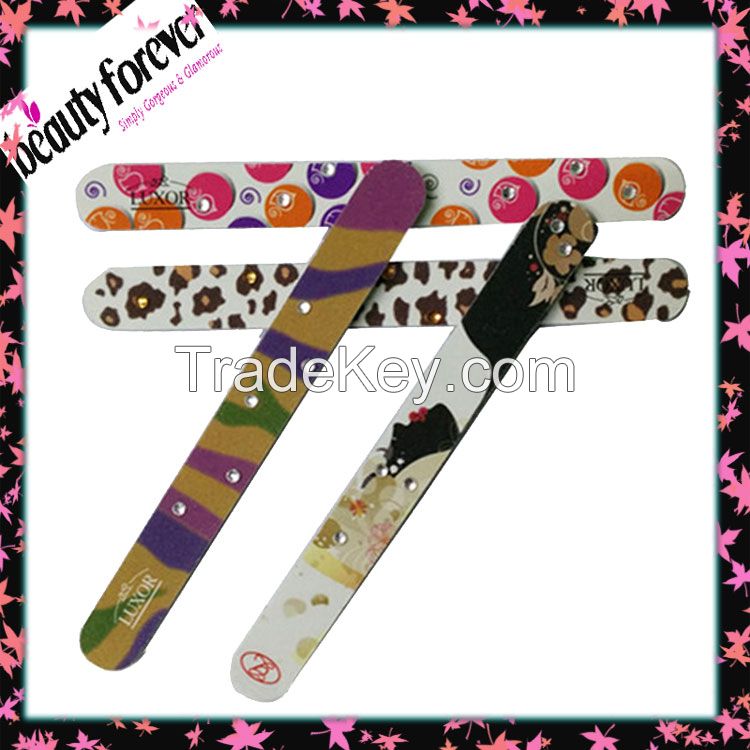 Fashion decorative diamond deb nail file