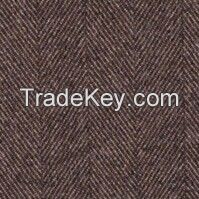 100% Wool worsted fabrics Brown Striped Suiting