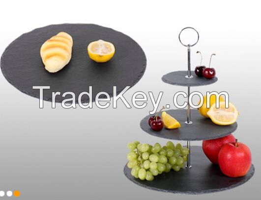 natural black slate dinnerware for restaurant