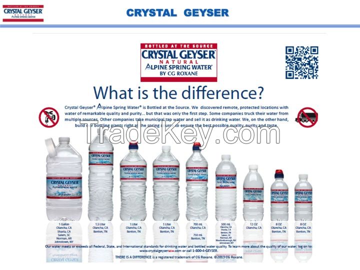 Crystal Geyer bottled spring mineral water