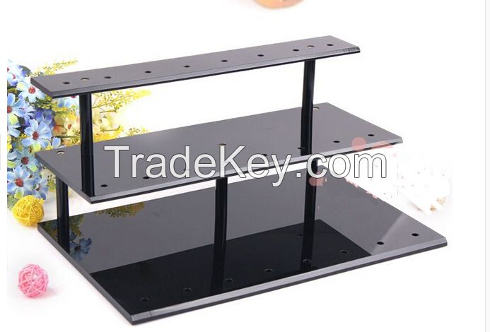 Removable 3-Tier Watch Stand Holder Acrylic Black Watch Jewelry Display Stand Rack With 24 Watch Frame