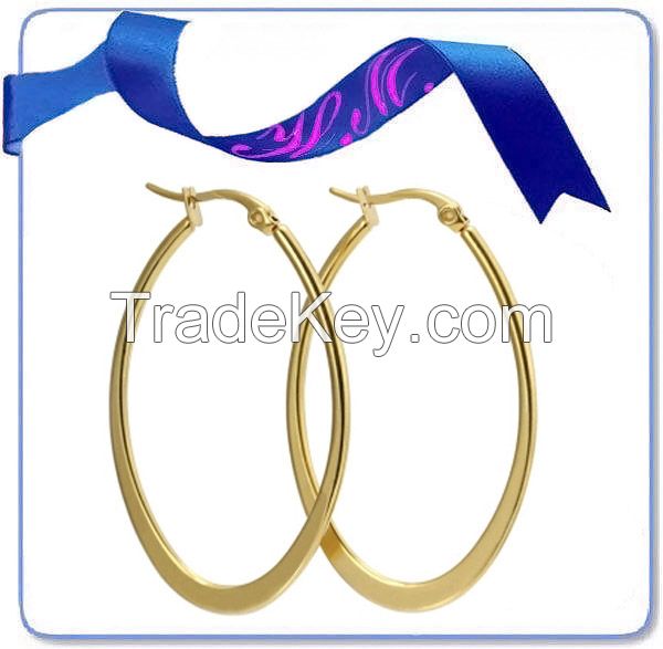 fashion design hanging big drop hoop earrings E3108-1