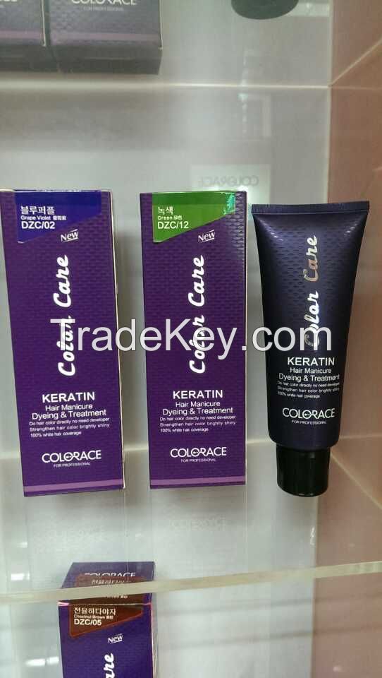 Colorace acid clinic keratin color hair manicure