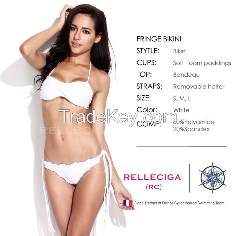 RELLECIGA Straps Twist Bandeau Top Scrunch Butt Sexy Bikini