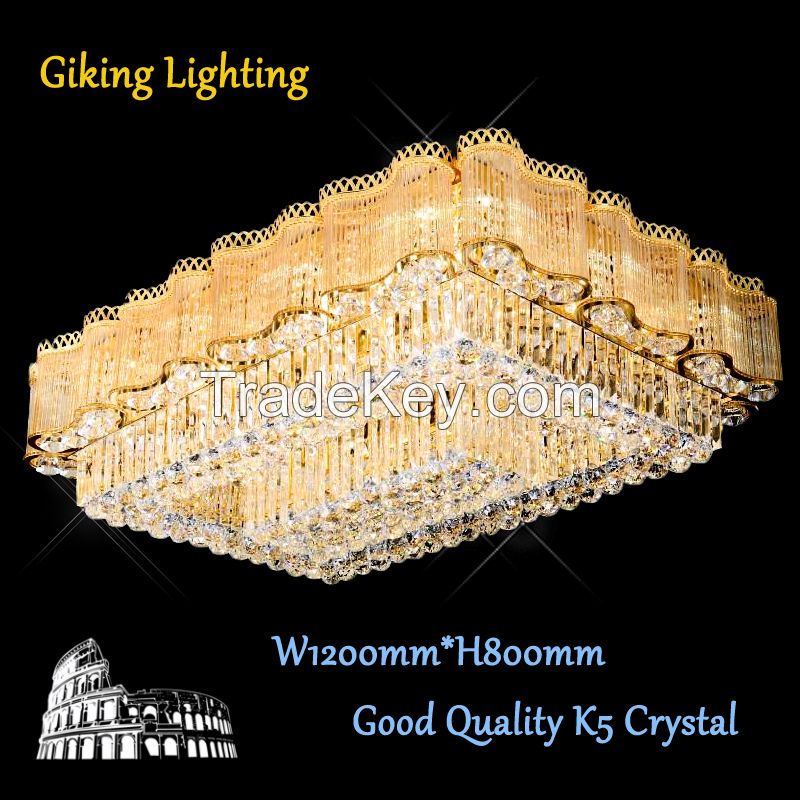 GKC0052 Width 1200mm Height 800mm Giking Lighting Good Quality Crystal Ceiling Lamps