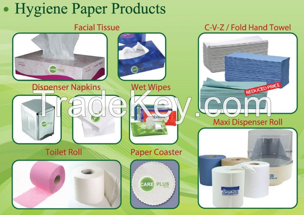 Tissue Papers ( facial - toilet tissue - maxi roll - interfold tissue - napkin ) 