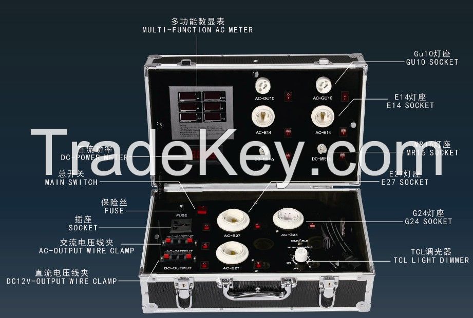 led bulb tube spot light test demo box