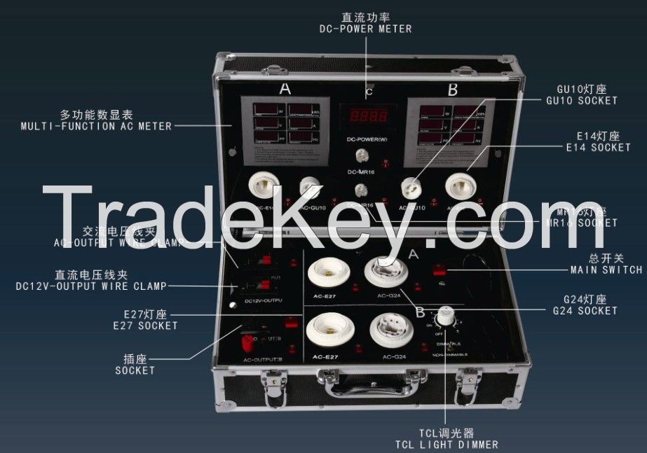 led bulb tube spot light test demo portable case