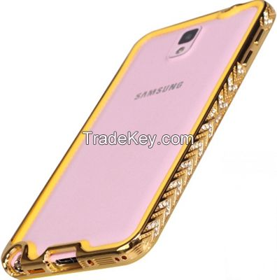 Shengo TPU Frame Decorated Metal Bumper Case for iPhone 