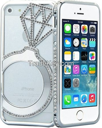 Shengo Luxury CZ Diamond Metal Bumper Case for Smart phones