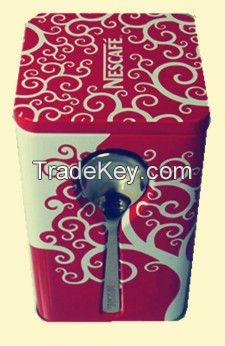 spoon tin  tea box