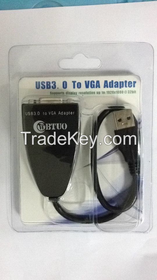 WBTUO male to female usb3.0 to vga converter adapter