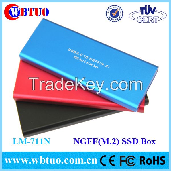 WBTUO portable Aluminium NGFF(m.2) SSD enclosure case