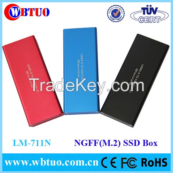 WBTUO portable Aluminium NGFF(m.2) SSD enclosure case