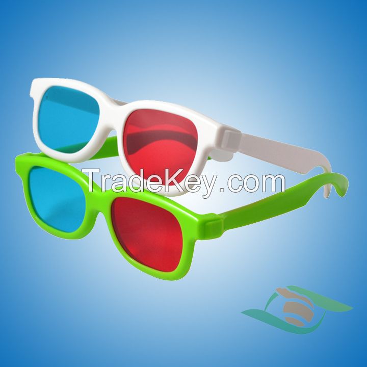 Wholesale plastic red cyan 3d glasses 