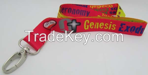 custom full color printed pvc id card holder with lanyard