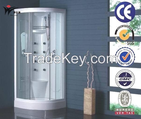 sector arc curved shape sliding glass door shower cubicel unit