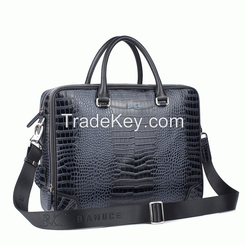 MEN&#039;S GENUINE LEATHER BRIEFCASE BAGS